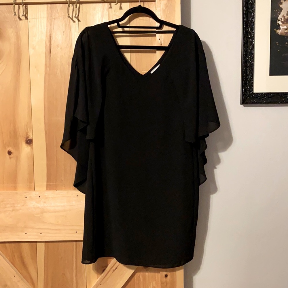 CXF Small black cape dress